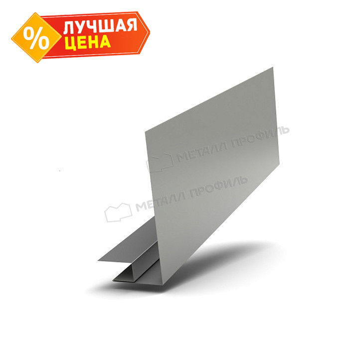 Планка карнизного свеса сложная 250х50х2000 (VALORI-20-Grey-0.5)