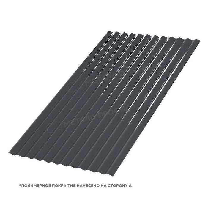 Профлист Металл Профиль МП-18 0,7 Полиэстер RAL 7024/7024 Серый графит/Серый графит
