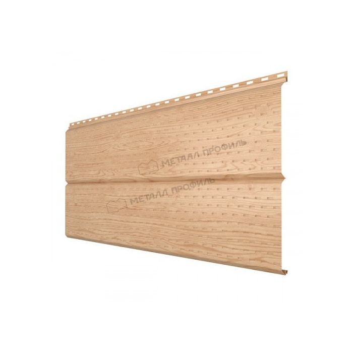 Софит МЕТАЛЛ ПРОФИЛЬ перфор. Lбрус-XL-14х335 (ECOSTEEL_MA-01-Сосна-0.5)